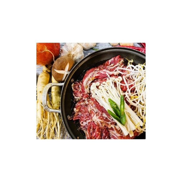 소불고기 수제 인삼 양념 1kg (실중량 1100g) 
